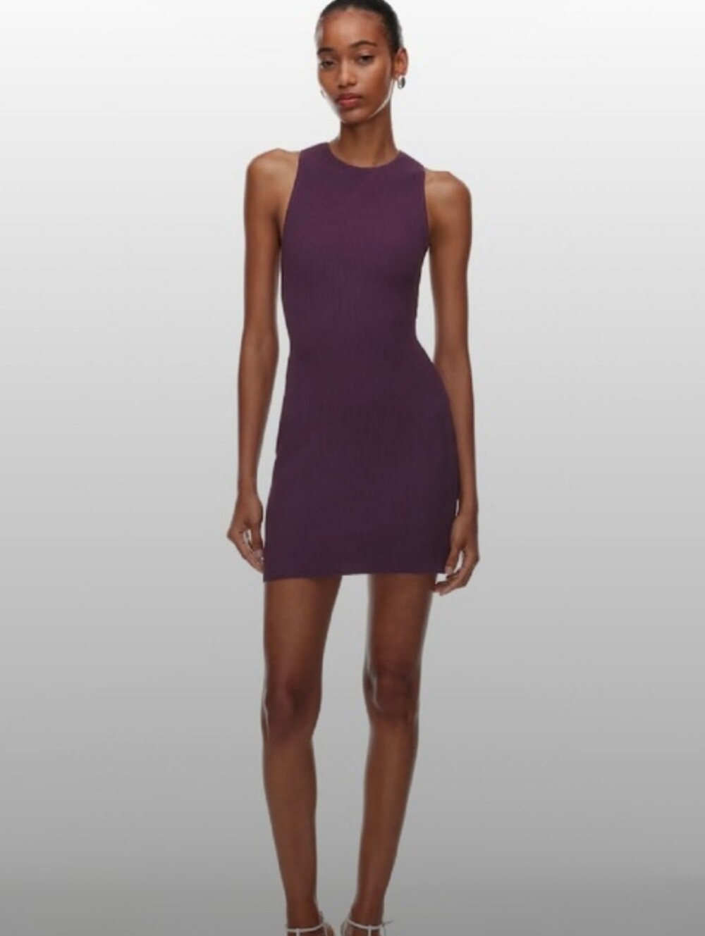 Aritzia Babaton Sculpt Knit Racer Mini Dress XL